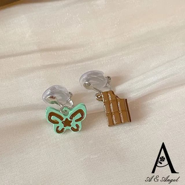 【ANGEL】水果動物滴油童趣彩色無耳洞耳夾式耳環(15色無耳洞可選)