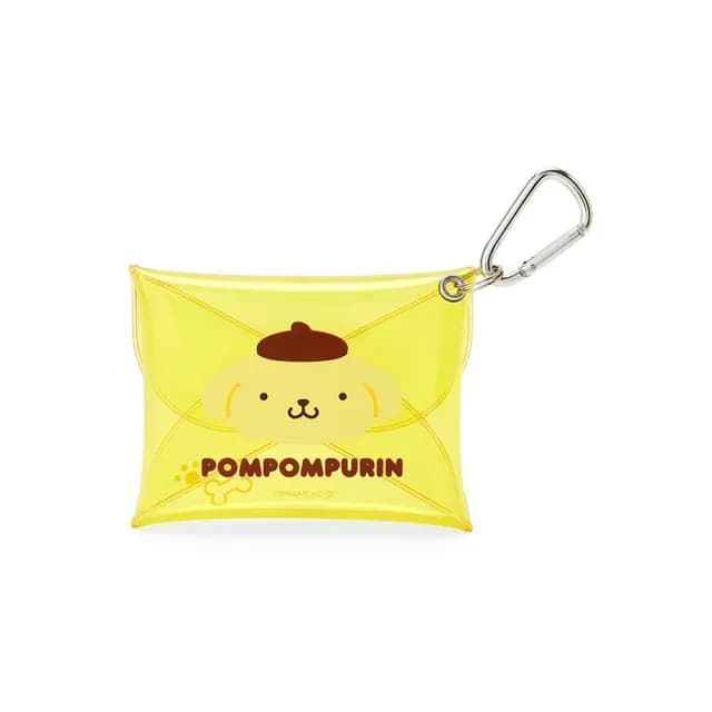 【SANRIO 三麗鷗】情人節禮物 PVC迷你透明收納包 零錢包（附扣環）布丁狗