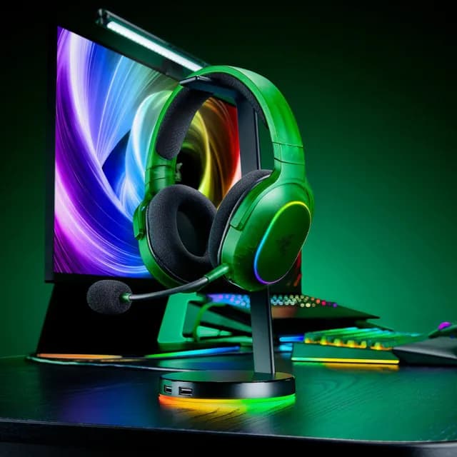 【Razer 雷蛇】Barracuda X Chroma 梭魚無線耳機X 幻彩版(幻影綠)