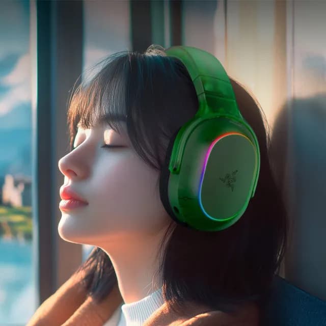 【Razer 雷蛇】Barracuda X Chroma 梭魚無線耳機X 幻彩版(幻影綠)