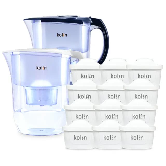 【歌林】四重精濾濾水壺 3.8L+濾芯12入(共13芯/34個月/適用Brita)