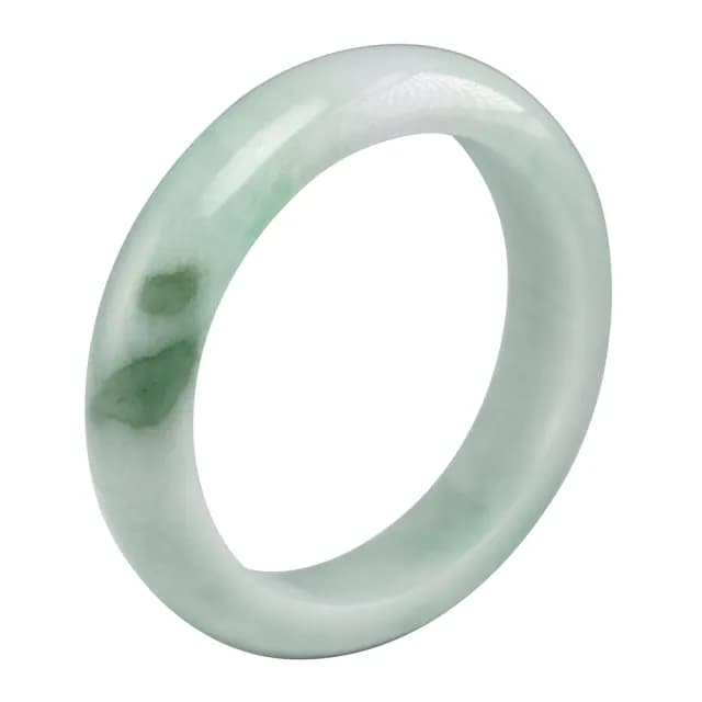 【漢石齋】情人節禮物 天然翡翠A貨 手鐲玉鐲 春帶彩種飄花 福 利 品(手圍16.8/版寬13.8mm)