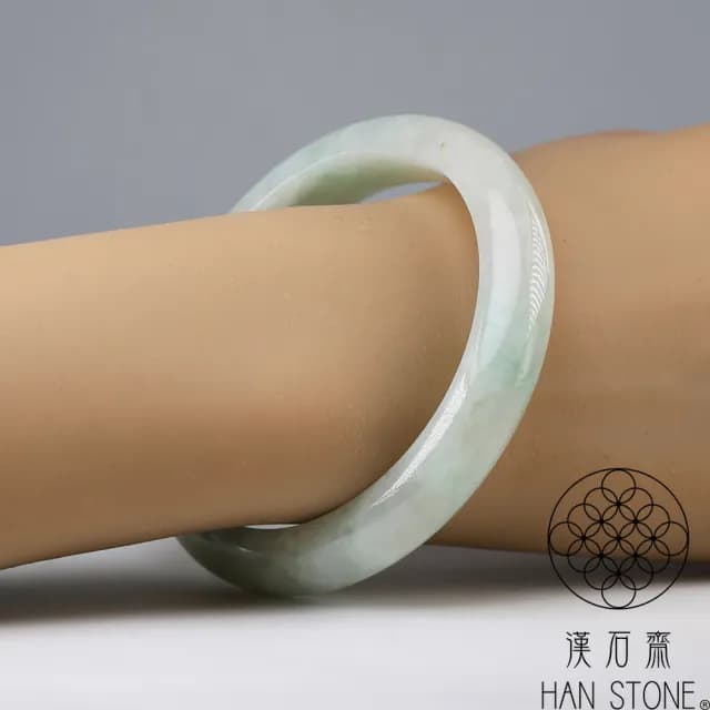 【漢石齋】情人節禮物 天然翡翠A貨 手鐲玉鐲 細糯種黃翡飄花 福 利 品(手圍18.7/版寬12mm)