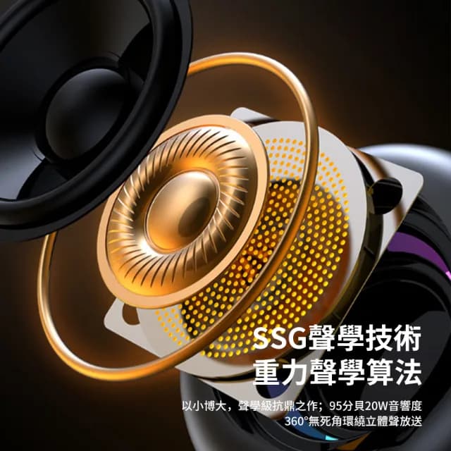 【UKKY】重低音立體聲高音質音響 AI智慧無線藍牙喇叭 藍牙音箱 Z5(電腦喇叭/手機喇叭/電視音響)