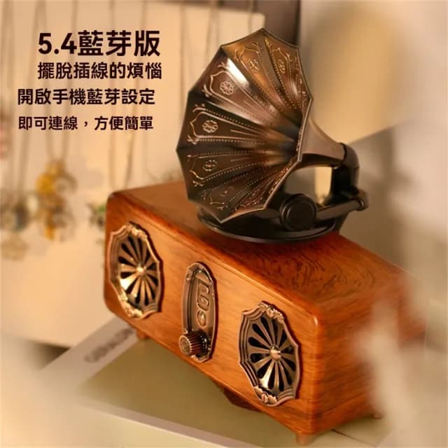 【超微米】復古無線音箱 高顏值收音機 生日禮物 小型插卡U盤重低音炮音響 家用迷你音箱(高音質音響)