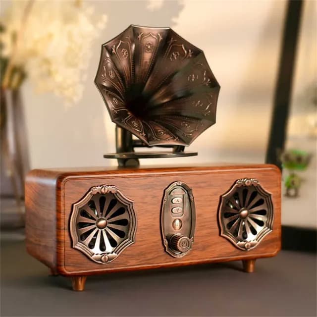 【超微米】復古無線音箱 高顏值收音機 生日禮物 小型插卡U盤重低音炮音響 家用迷你音箱(高音質音響)