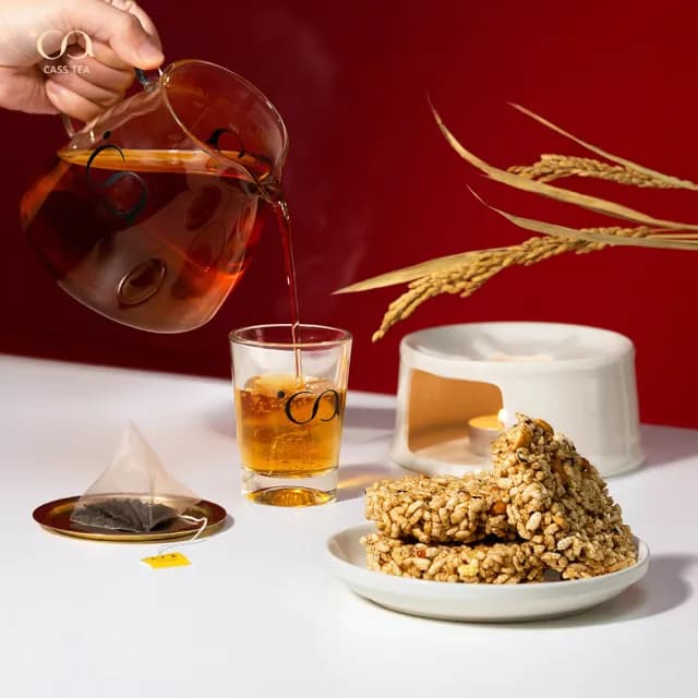 【CASS TEA】泉利米香聯名限定｜香聚together 中秋禮盒(獨家限定茶香風味米香10入＋德國花果茶包10入)