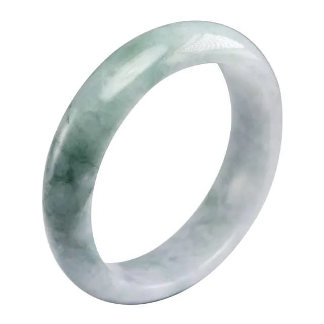 【漢石齋】情人節禮物 天然翡翠A貨 手鐲玉鐲 春帶彩種飄花 福 利 品(手圍18.6/版寬15.4mm)