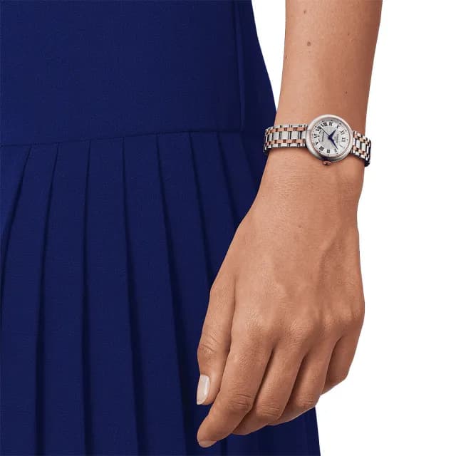 【TISSOT 天梭】Bellissima 羅馬機械女錶-29mm 手錶 送禮 推薦(T1262072201300)