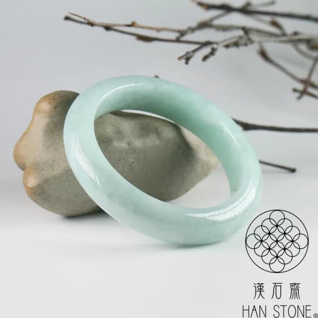 【漢石齋】情人節禮物 天然翡翠A貨 手鐲玉鐲 芙蓉種 福 利 品(手圍17.5/版寬13.7mm)