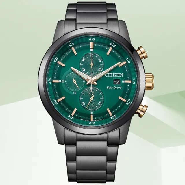 【CITIZEN 星辰】Chronograph系列 時尚光動能計時腕錶 七夕 情人節 送禮 推薦(CA0746-85X)