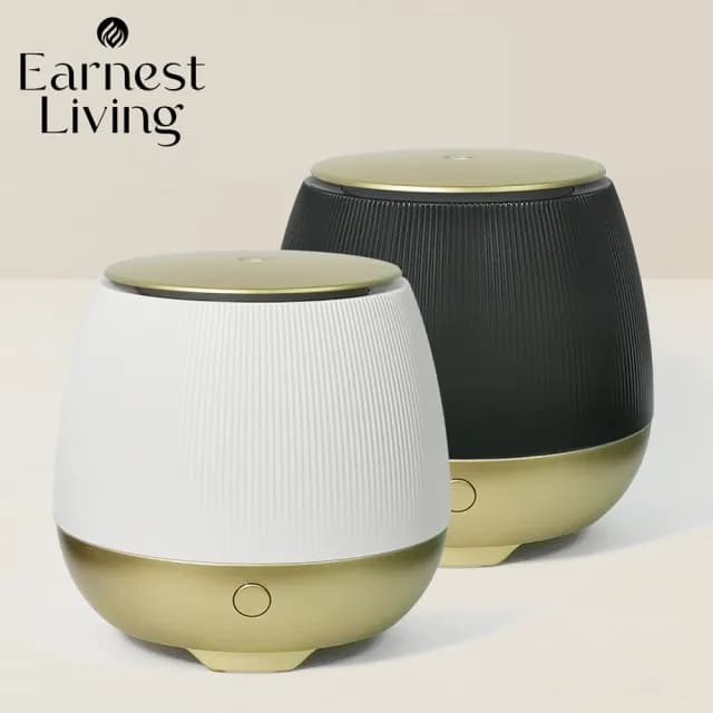 【Earnest Living】USB香氛機 水氧機 黑色 白色(加濕器/薰香機/香氛機/精油燈/水氧機)
