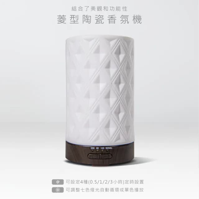 【Earnest Living】織光系列 陶瓷香氛機 100ml(加濕器/薰香機/香氛機/精油燈/水氧機)