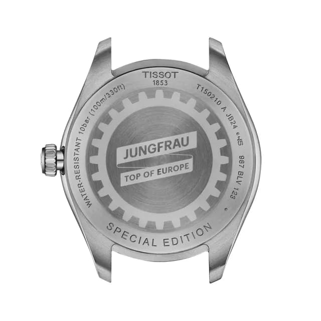 【TISSOT 天梭】PR100 Jungfraujoch 少女峰系列特別款石英手錶-34mm 女錶 畢業 禮物(T1502101104101)