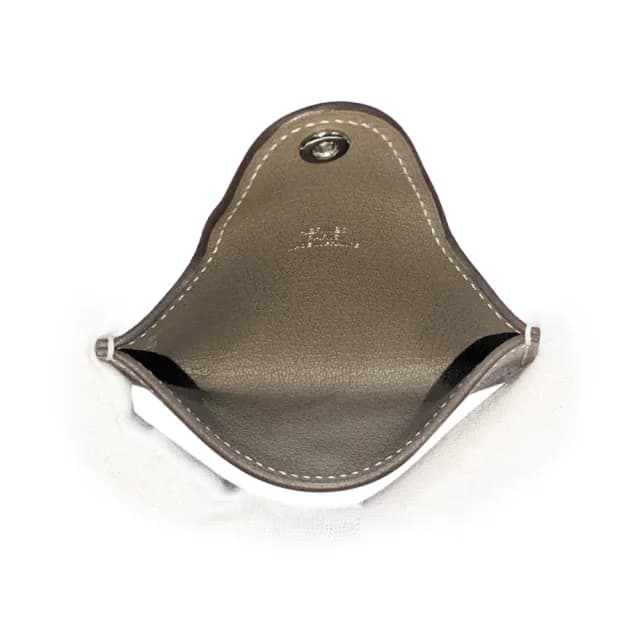 【Hermes 愛馬仕】H084986CK 經典Iliade系列素色卡片夾/零錢包(大象灰)