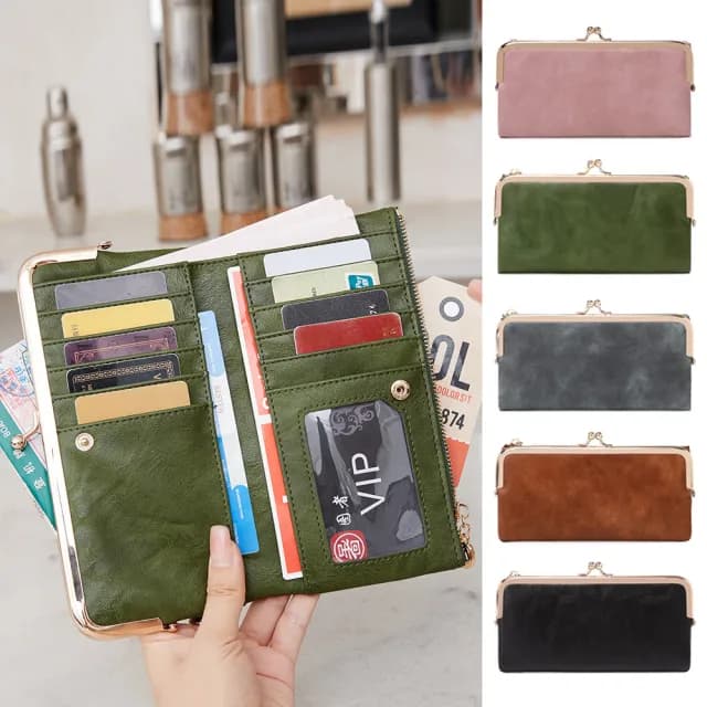 【Starshop】雙11 經典復古皮革手拿包 長款零錢包 手拎包 卡片夾 皮夾 證件夾 名片夾 出國必備