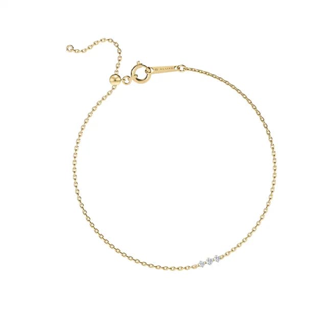 【ALUXE 亞立詩】10K金 鑽石手鍊 閃耀星辰 BR0210