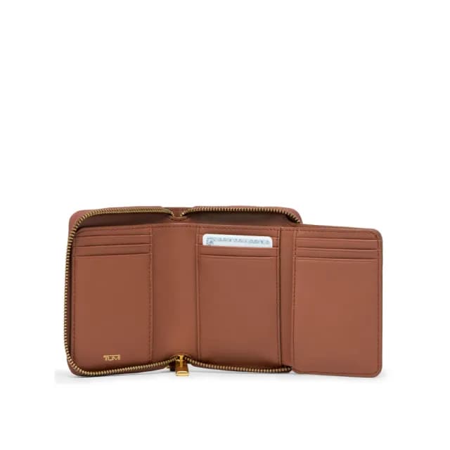 【TUMI】BELDEN SLG 三摺全拉鍊皮革錢包-磚紅色(TUMI 官方旗艦店)