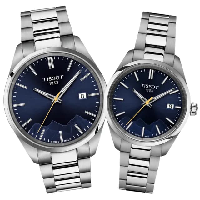 【TISSOT 天梭】少女峰 經典對錶 七夕 情人節 禮物 送禮 推薦(T1504101104102/T1502101104101)