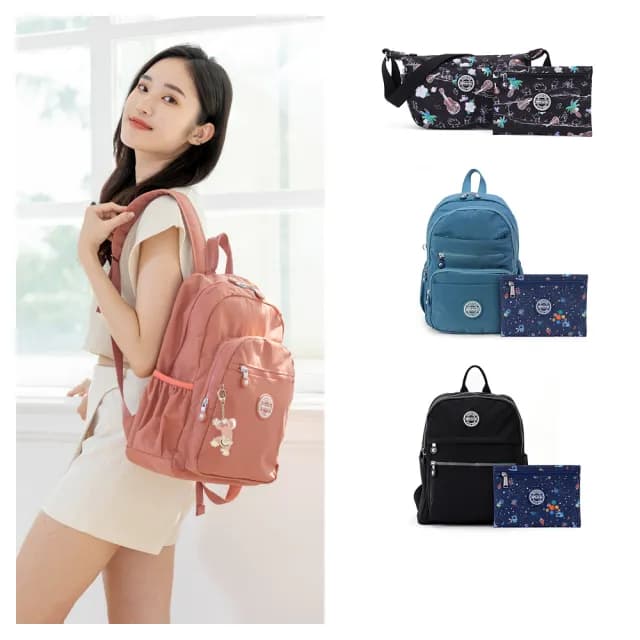 【iBrand】情人節禮物 輕盈實用品牌熱賣款百搭後背包/斜側背包(多款多色任選)