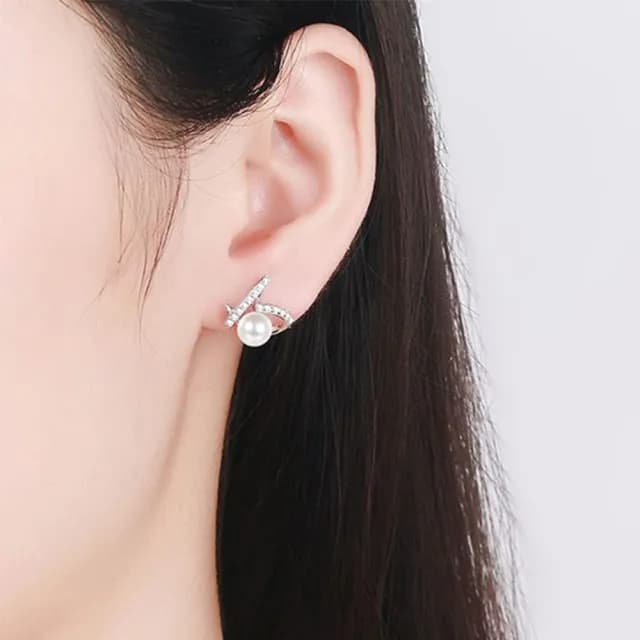 【MoonDy】父親節禮物 飾品 耳環 純銀耳環 女生耳環 莫桑石 珍珠耳環 愛心耳環 淡水珍珠 S925 耳釘 耳飾 高