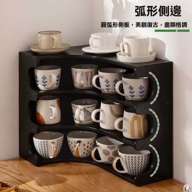 【巨匠】杯架 四層48長水杯架 水杯收納架 馬克杯置物架 茶具儲物架 水吧咖啡餐邊櫃(杯架 茶杯架)