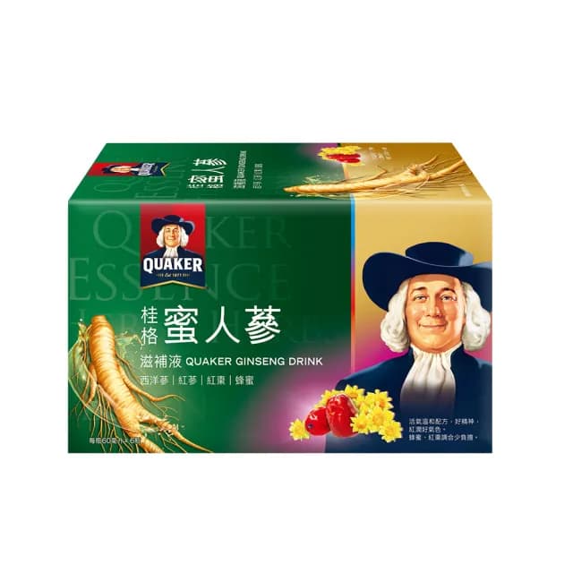 【QUAKER 桂格】養氣蜜人蔘滋補液60ml×6入×1盒(共6入)