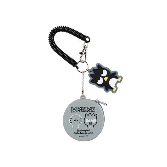 【SANRIO 三麗鷗】父親節禮物 矽膠圓形收納包 矽膠零錢包（附鑰匙圈）酷企鵝