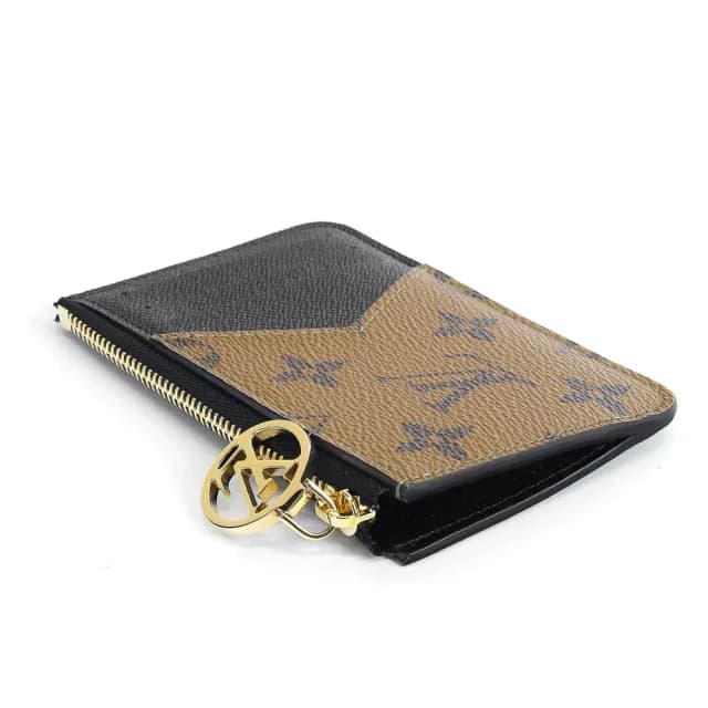 【Louis Vuitton 路易威登】M81912 經典Romy拉鍊式卡片夾/零錢包(棕x黑)