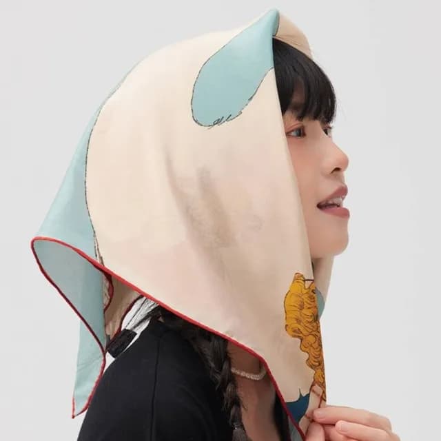 【MoonDy】絲巾 小方巾 真絲圍巾 桑蠶絲 髮帶 頭巾 綁髮 領巾 女生絲巾 領口裝飾巾 絲質方巾 包包綁帶