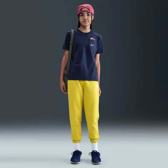 【NIKE 耐吉】短袖上衣 童裝 大童 男女童 K NSW TEE BOXY PKT 藍 HV5225-410