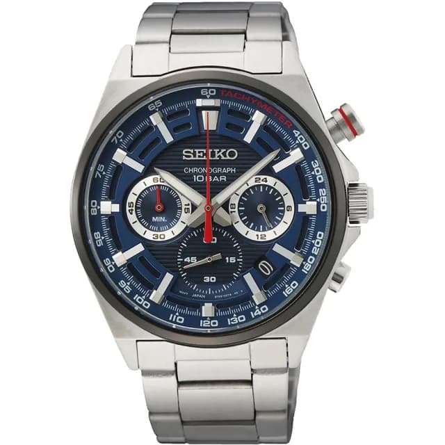 【SEIKO 精工】CS 賽車三眼計時手錶-41mm 禮物 送禮 推薦(SSB407P1/8T63-00T0B)