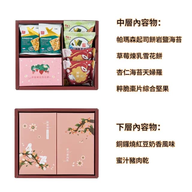 【新東陽】月色花凜禮盒共2盒 中秋月餅伴手禮(月餅/芋頭流心酥/肉乾)