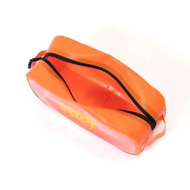 【POLER STUFF】情人節禮物 日本限定 POLER HIGH&DRY PVC CLEAR POUCH 防水透明多用途隨身收納包(橘色)