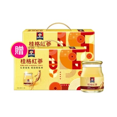 【QUAKER 桂格】買1送1 紅蔘滋補液禮盒42mlx10入(共2盒 禮盒/送禮推薦)