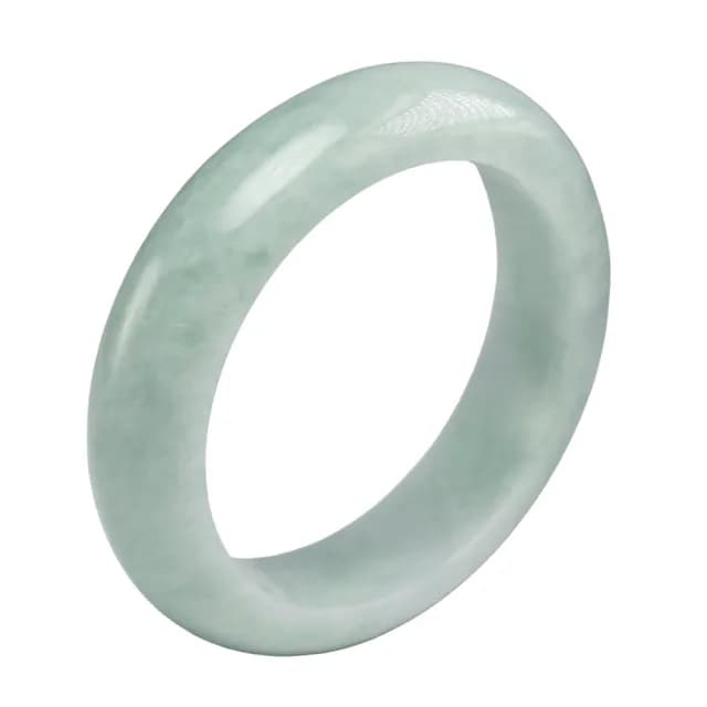 【漢石齋】情人節禮物 天然翡翠A貨 手鐲玉鐲 飄花種 福 利 品(手圍16.3/版寬15mm)
