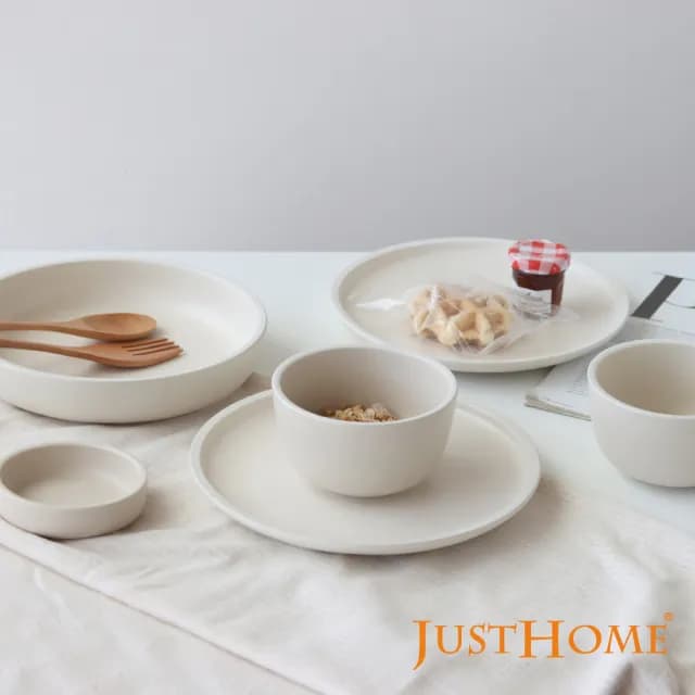 【Just Home】霧感系陶瓷碗盤6件組-3色可選(可微波 碗 盤 餐具 碗盤 湯盤)