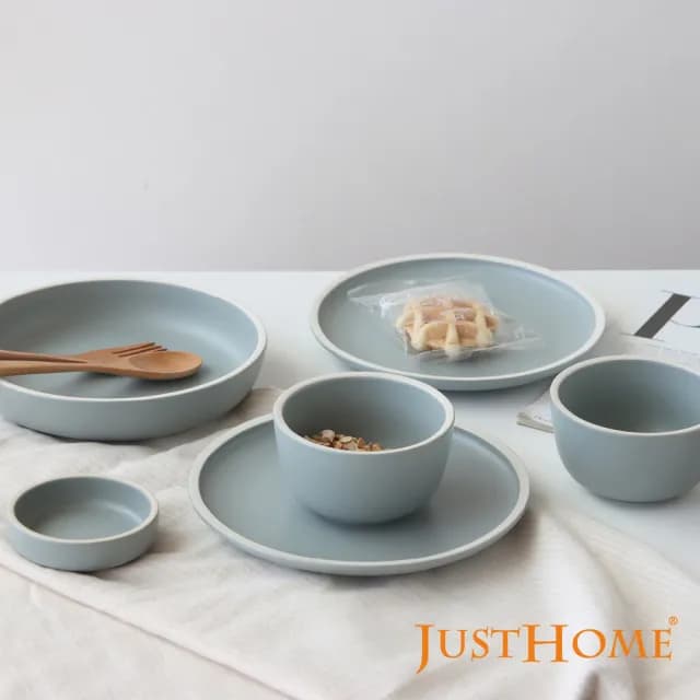 【Just Home】霧感系陶瓷4.5吋飯碗300ml-2色可選(可微波 碗 碗盤 飯碗 餐碗 餐具)