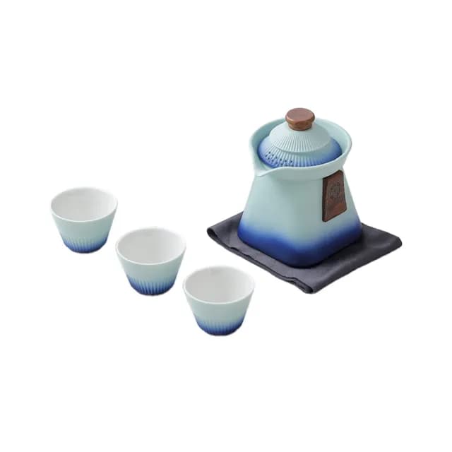【Josogo】故宮文創國潮禮品 宮廷風快客杯茶具 便攜旅行商務功夫茶具套裝(快客杯)