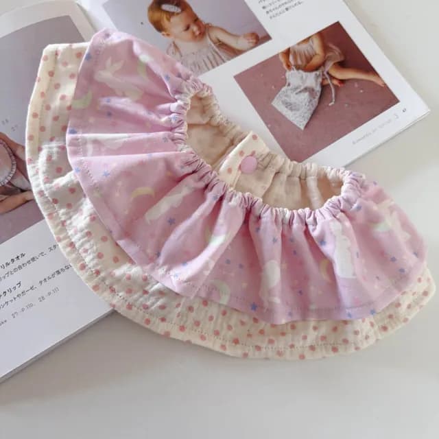 【Lianne baby】MIT台灣手作職人韓國天然染色 粉紅許願星月兔兔(女嬰滿月禮 收涎禮物 週歲禮 彌月禮盒)