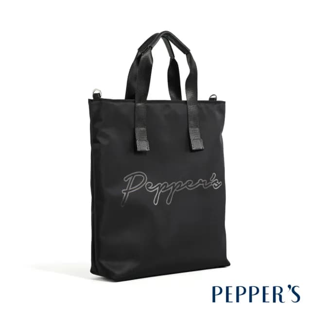 【PEPPER’S】SIGNAL 尼龍直式手提包 - 淺沙色/簡約黑(輕量 尼龍 手提包 防潑水 男包女包 父親節禮物)