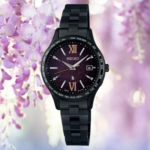 【SEIKO 精工】LUKIA 限量 紫色星空 電波對時 太陽能 女錶 畢業禮物 送禮_SK028(SSVV087J/1B35-0AY0P)