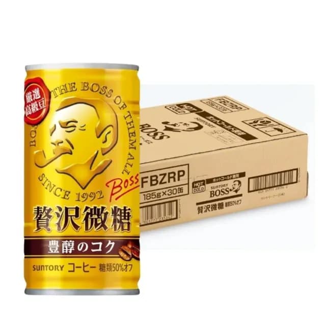 【BOSS】日本SUNTORY三多利 BOSS咖啡-黃金濃醇 185mlx30入 精品級咖啡/日本原裝進口