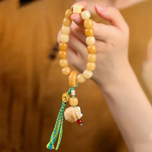 【LEESA】情人節禮物 金蟾手鍊\活眼小金蟾\招財\菩提手串\新中式\保平安\桃木\沙金\手串\手鍊\佛珠手串\金
