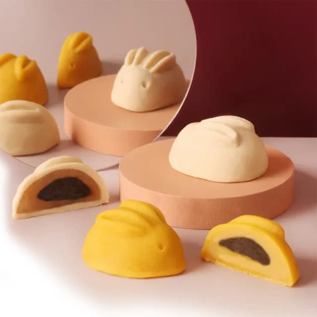 【金格食品】中秋限定醇月禮盒A款5入組(桃山月餅/廣式月餅/芋頭麻糬燒)
