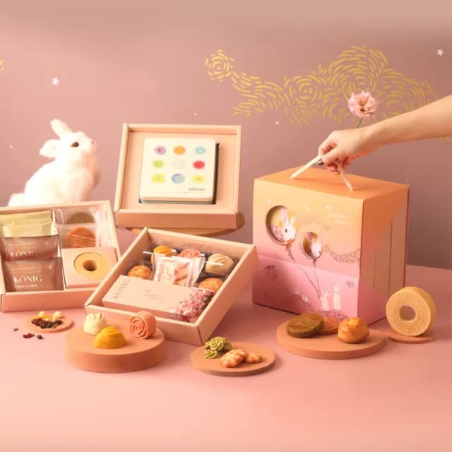 【金格食品】中秋限定醇月禮盒B款2入組(桃山月餅/山茶花菠蘿蛋黃酥/微笑年輪脆餅)