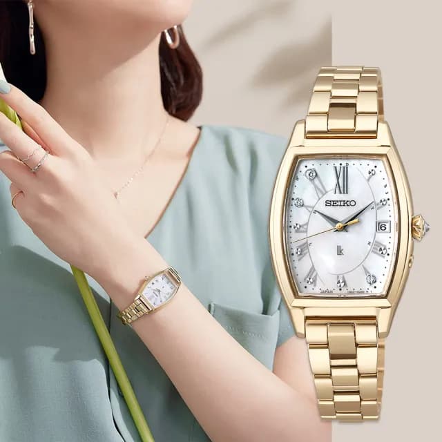 【SEIKO 精工】LUKIA 限量花藝鑽石 鈦 太陽能電波女錶 附贈皮革錶帶 手錶 送禮 推薦(SSQW074J/1B32-0BA0G)