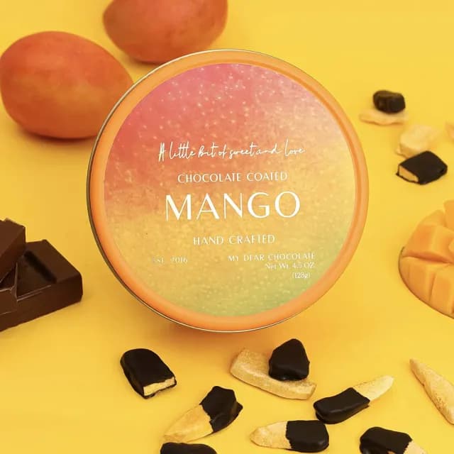 【My Dear Strawberries】頂級黑可可芒果巧克力 10入獨立袋裝(芒果巧克力/精緻小禮/頂級甜點/伴手禮推薦)