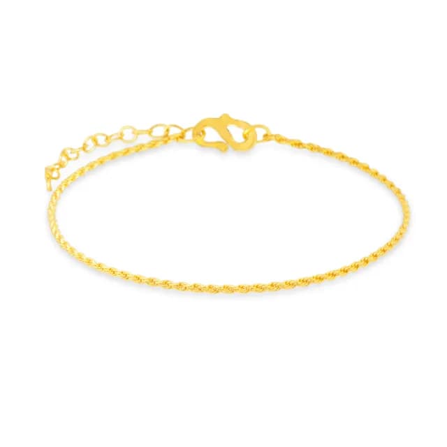 【金品坊】黃金手鍊細緻麻花手鍊 0.47錢±0.03(純金999.9、黃金手鍊、純金手鍊)