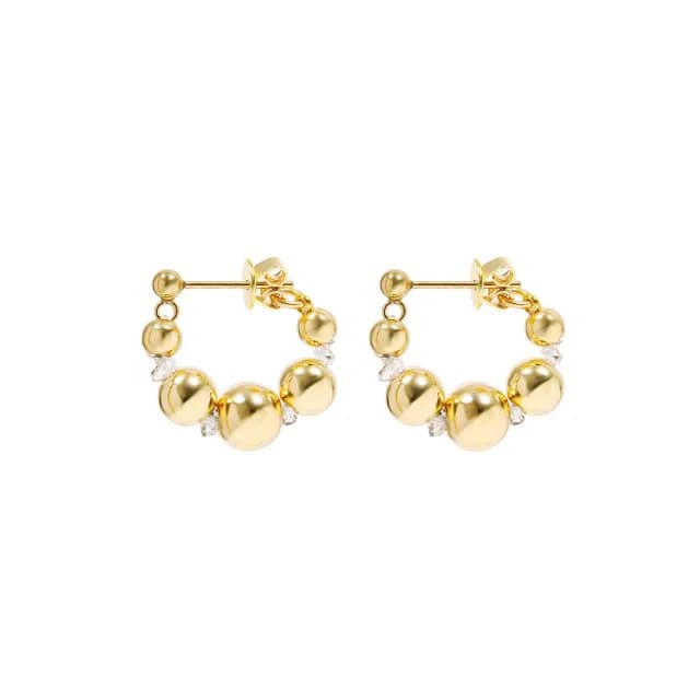 【Olivia Yao Jewellery】Glow 14K合金珠微光赫基蒙水晶耳環